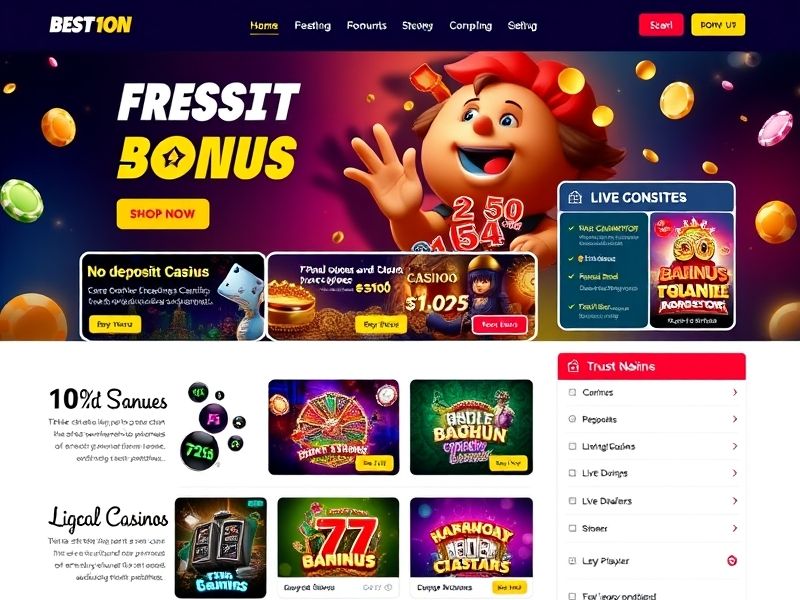 Discover the best 10 online casinos for 2023, featuring expert reviews of top casino sites, game variety, bonuses, and secure gaming experiences tailored for players in the US, UK, and beyond.